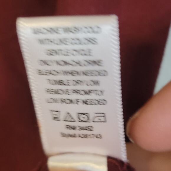 Cuddl Duds‎ Womens Long Sleeve T Shirt Size S Maroon Modal Rayon Crew Neck - Picture 6 of 7